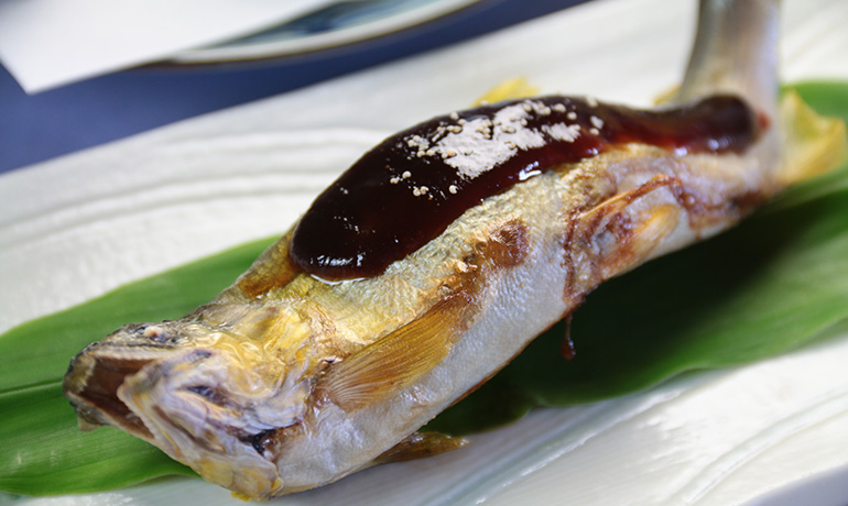 鮎料理スライダー写真