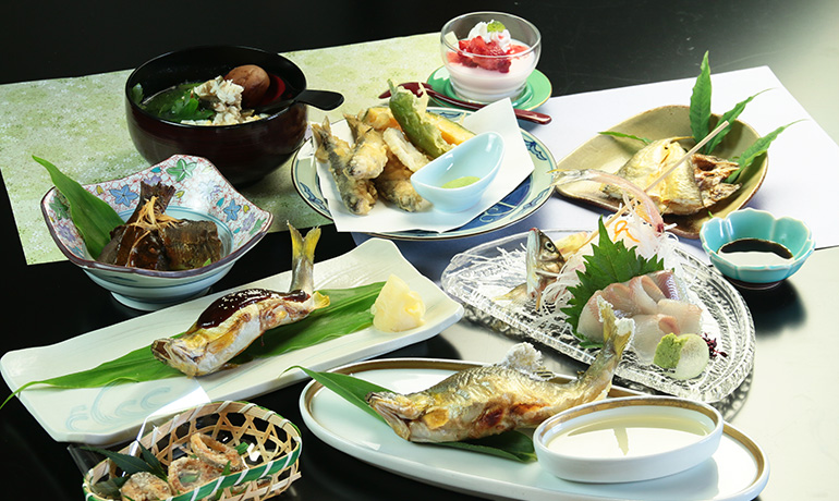 鮎料理スライダー写真